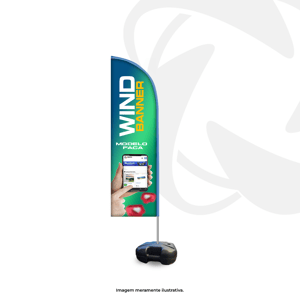 Wind Banner Tam. 190cm de altura