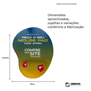 Mouse Pad com Apoio Ergonômico