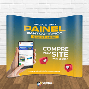 Painel Pantográfico Tam. 344x230cm Curvo (Backdrop Desmontável)