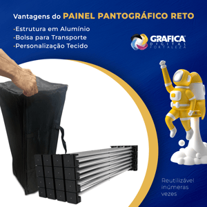 Painel Pantográfico Tam. 225x225cm Reto (Backdrop Desmontável)