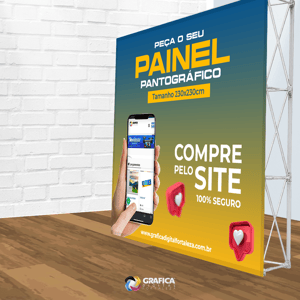 Painel Pantográfico Tam. 225x225cm Reto (Backdrop Desmontável)