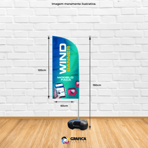 Wind Banner Tam. P - 190cm de altura
