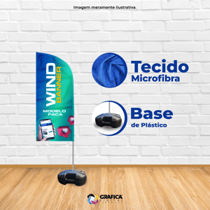 Wind Banner Tam. P - 190cm de altura
