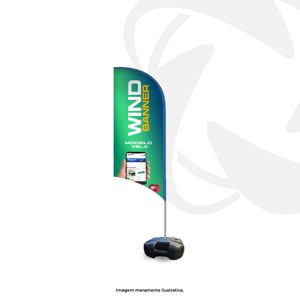 Wind Banner Tam. P - 190cm de altura