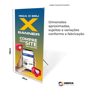 X-Banner 60x160cm (grátis bolsa para transporte)