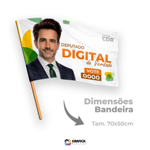 Bandeira Tam. 70x50cm - Com cabo