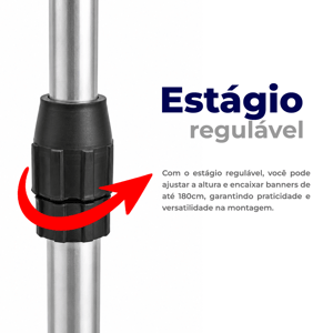PORTA BANNER – TRIPÉ XP - Base de Plástico