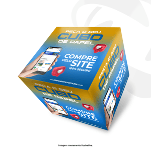 Cubo de Papel Tam. 18,5x18,5cm