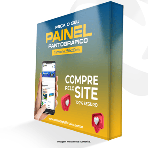 Painel Pantográfico Tam. 225x225cm Reto (Backdrop Desmontável) Base Alumínio e Impresso em Tecido 225X225cm 4x0  Material Resistente O kit vai com bolsa para transporte