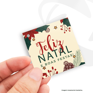 Tag - Tam. 5x5cm - Furo Papel Couchê 250g Tam. 5x5cm 4x0  Corte Reto Com Furo