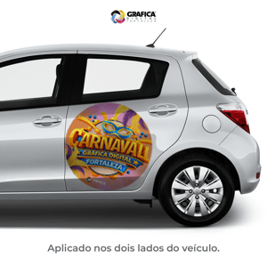 Adesivo Automotivo Bola Tam. 100x100cm Adesivo Automotivo 100x100cm   Corte Reto Instalação a combinar após a confirmação da compra