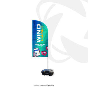 Wind Banner Tam. P - 190cm de altura