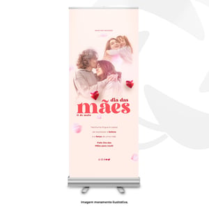 BANNER ROLL-UP 80x200cm Base de Rolagem Alumínio 80x200cm 4x0 Brilho ou Fosco Material Resistente 