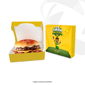 EMBALAGEM HAMBURGUER (GRANDE) - 16x3,8x10