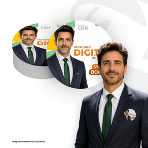 Botons Adesivos 7x7cm - Política Adesivo Papel 7x7cm 4x0  Corte Redondo 