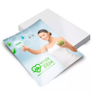 Couchê Brilho 90g 4x0 cor Papel Couchê 90 gramas 10x14 cm 4x0  CORTE RETO 