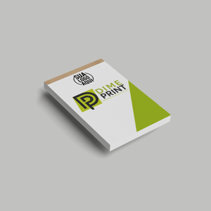 Bloco de Notas Capa Brochura c/ 30 folhas Ap 90 Gramas 105 x 148 mm (A6) 4X0 CORES CAPA COUCHE 250 G  