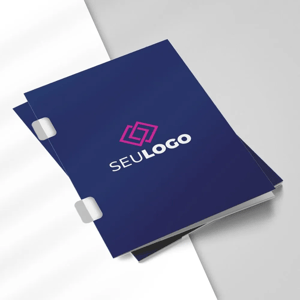 Pasta com Orelha COUCHÊ BRILHO 250 GRAMAS 31x45 cm 4X0 CORES UV TOTAL FRENTE CORTE ORELHA 