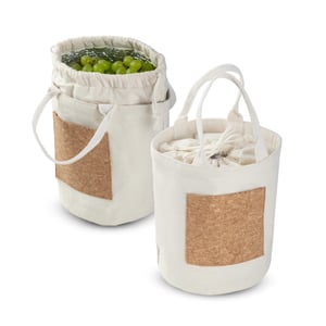 Bolsa Térmica Algodão e Cortiça Algodão, interior revestido em aluminio 22 x 18    Pedido mínimo 40 unidades - Preço sob consulta