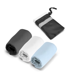 Tolha de microfibra com bolsa personalizada      