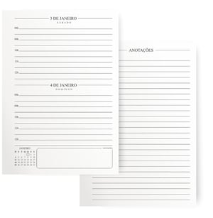 Agenda comercial diária personalizada 2026 A5 wire-o