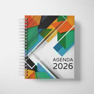 Agenda comercial diária personalizada 2026 A5 wire-o