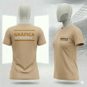 Camiseta Personalizada Algodão Premium Feminina