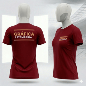 Camiseta Personalizada Algodão Premium Feminina