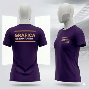 Camiseta Personalizada Algodão Premium Feminina