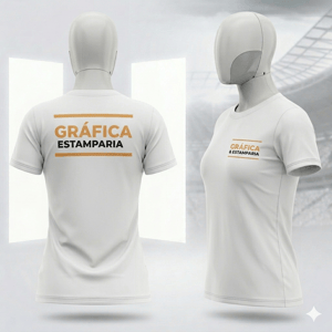 Camiseta Personalizada Algodão Premium Feminina