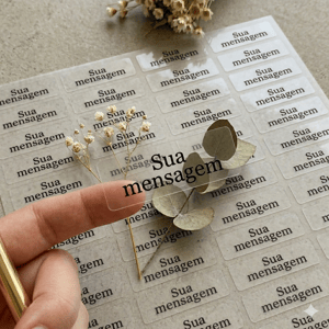 Adesivo Transparente Impresso Vinil 0,10 Personalizado 4X0 Sem Revestimento Sem Acabamento 