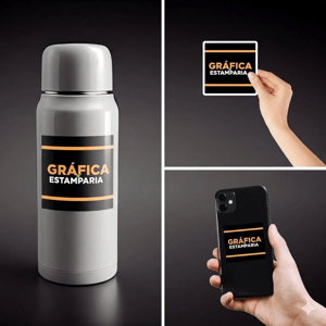 ADESIVO LAMINADO Vinil 0,10 Personalizado 4x0 Laminação Sem Acabamento 