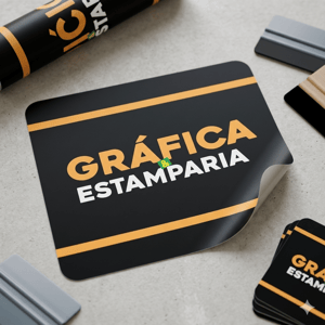 Adesivo Promocional Vinil 0,08 Personalizado 4x0 Sem Revestimento Sem Acabamento 