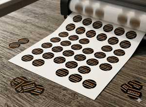 Adesivo com Impressão e Recorte Vinil 0,10 Personalizado 4x0 Sem Revestimento Sem Acabamento 