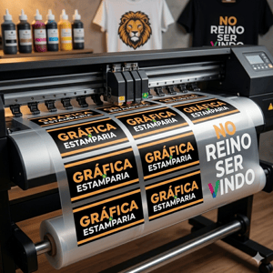 DTF têxtil Filme de poliéster 28x100cm 4x0 Sem Revestimento  