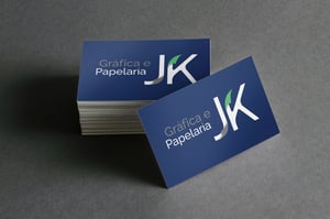 Cartão de visita Couchê 250g 9x5cm 4x0 Verniz Total Brilho Corte Reto 