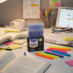 MARCA TEXTO - LIKE - AZUL NEON - AVULSO