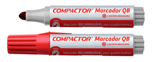 MARCADOR QB RECARREGÁVEL - COMPACTOR VERMELHO