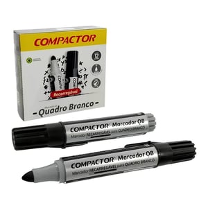 MARCADOR QB RECARREGÁVEL - COMPACTOR PRETO      