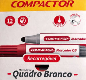 MARCADOR QB RECARREGÁVEL - COMPACTOR VERMELHO      
