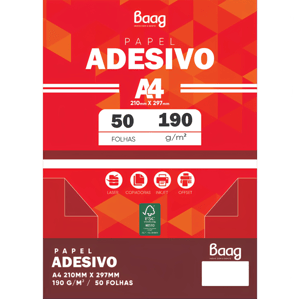 PAPEL ADESIVO A4 - 50FLS 190g      