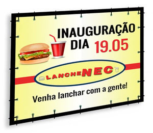 FACHADA EM LONA BACK LINE M²      