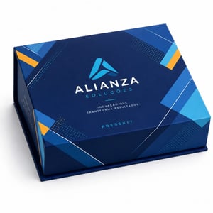 PRESSKITS - CAIXAS COM TAMPA EM PAPELÃO E BASE EM TRIPLEX