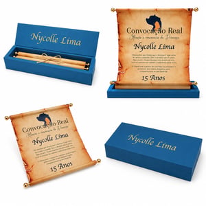 CONVITE PERGAMINHO LUXO PAPEL COLOR PLUS A-85, L-270, P 42 mm   HOTSTAMPING 