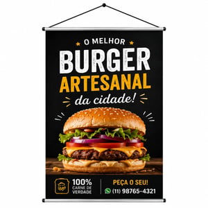 BANNERS LONA LONA 440g SOB MEDIDA 4x0 BRILHO/FOSCO MDEIRA E CORDINHA 
