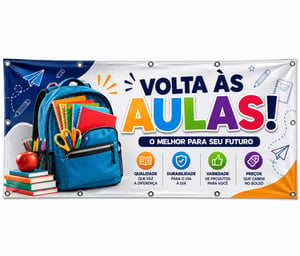 FAIXAS EM LONA / OPÇÃO  C/ ILHÓS LONA 440g SOB MEDIDA 4X0 BRILHO/FOSCO  