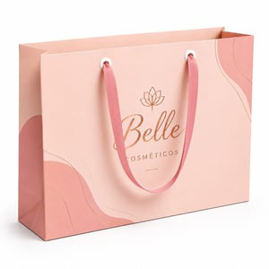 SACOLA MÉDIA HORIZONTAL  310X235X80mm PAPEL OFFSET. 150g  / KRAFT 150g 310X235X80mm 4x0  FACA ESPECIAL 
