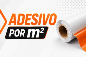 Adesivo vinil m² Vinil 120g m² 4x0 - Somente frente  Refile 