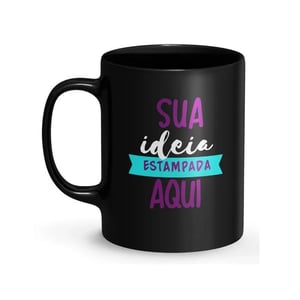 Caneca com tarja branca