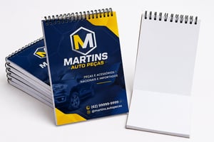 BLOCOS DE ANOTAÇÕES Couchê 210g  4/0 SEM BRILHO  